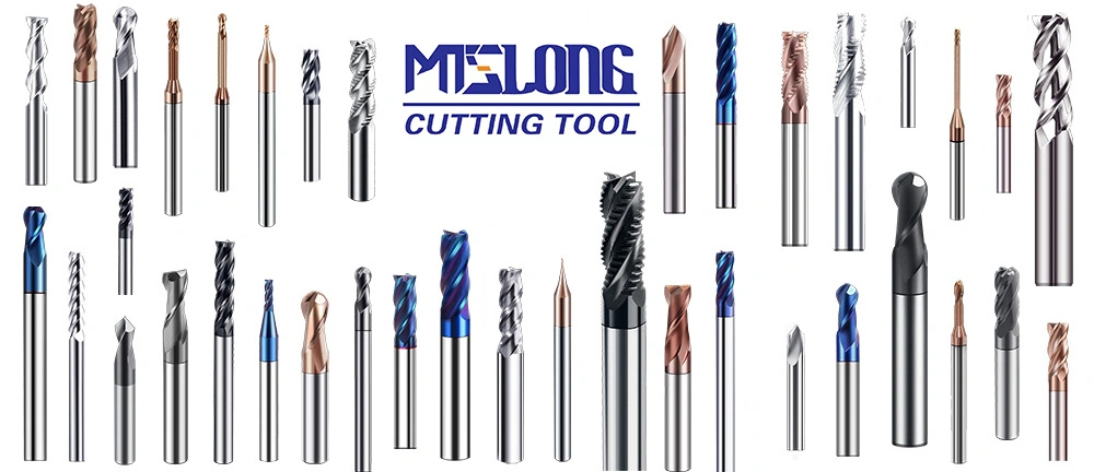 Mts HRC55 Tungsten Steel Carbide 2/4 Flutes Flat/Square End Mills