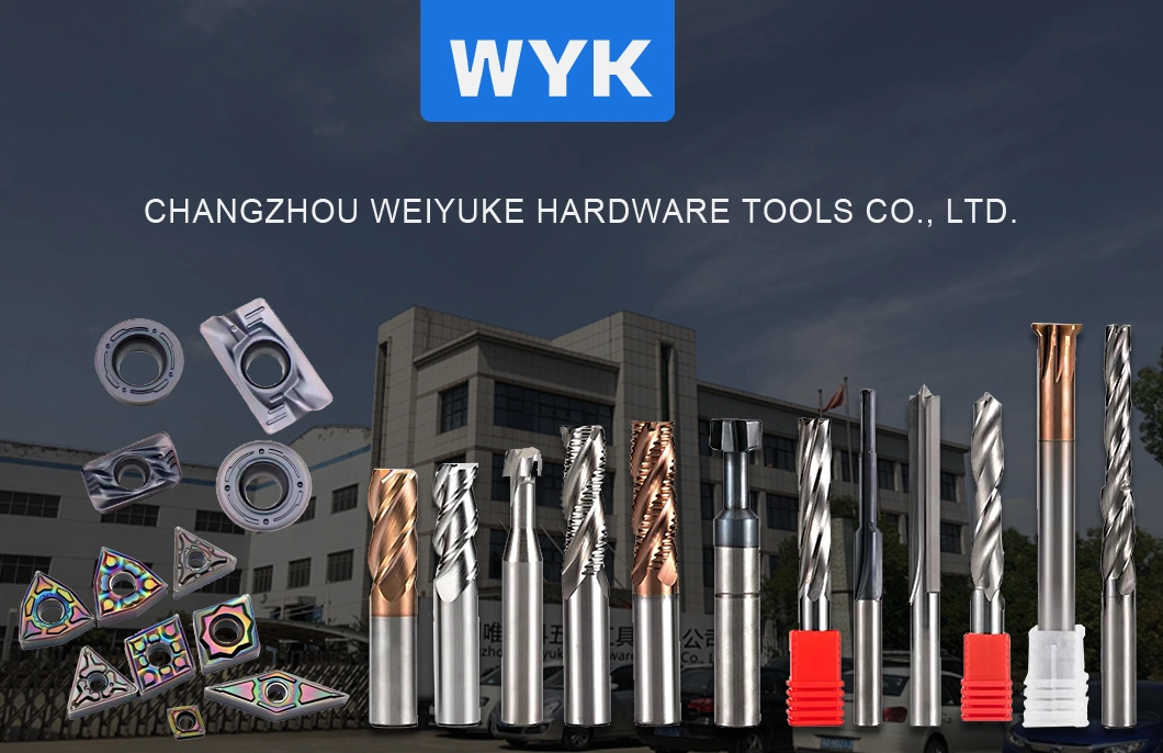 Wyk High Precision Solid Carbide CNC Carbide Rough Milling Cutter Down Cut Rough End Mill for Metal Hard Alloy CNC Finishing End Mill with 4 Flutes Slotting