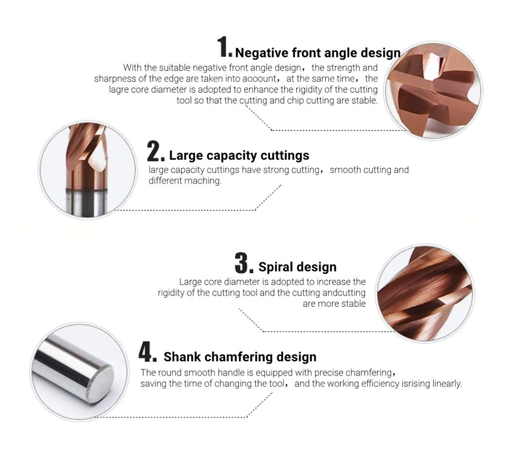 Solid Carbide Standard End Mill for High Performance Milling D6*50L