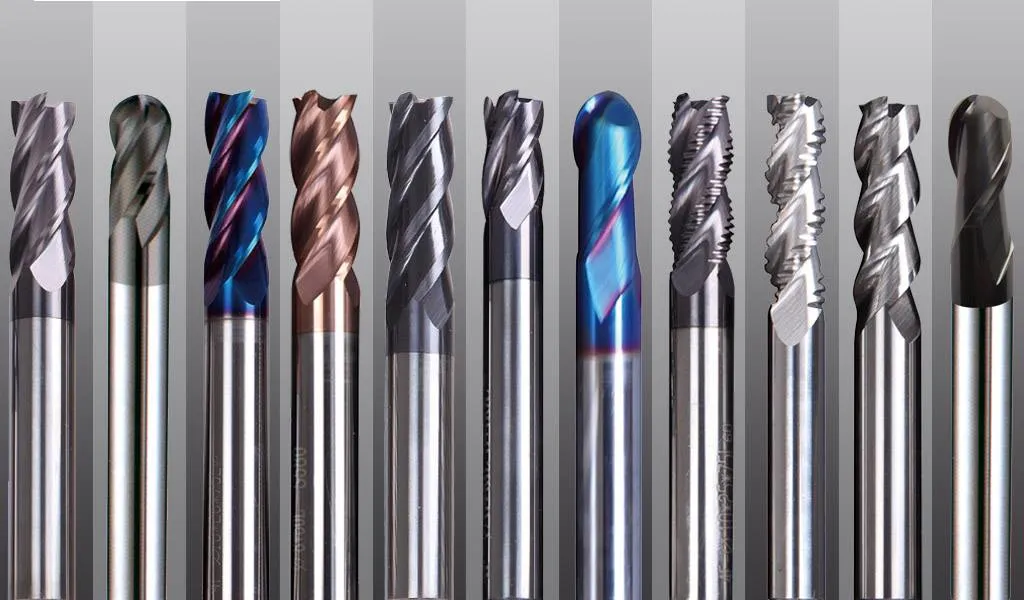 Hot Sale HRC45/HRC55/HRC60 Solid Carbide Flat/Ball Nose End Mill Carbide Milling Cutter