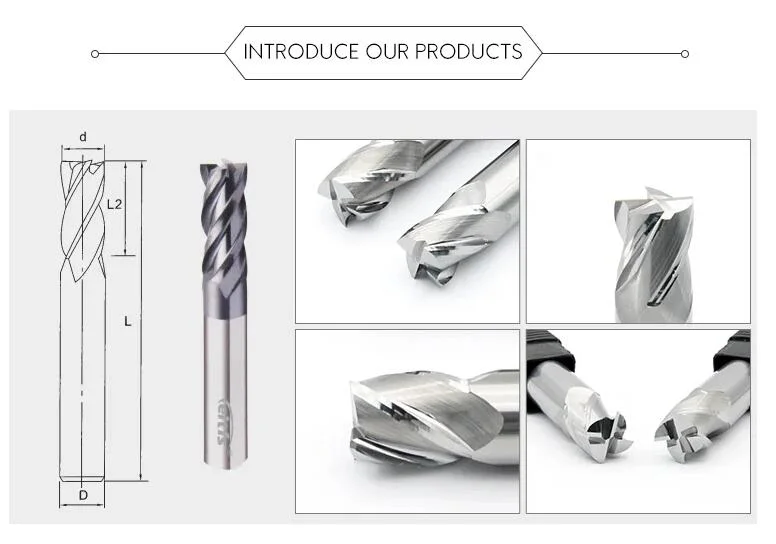 Eurtool Cutting Tools Milling Cutter Single Flute Carbide End Mill Cutter Carbide End Mills