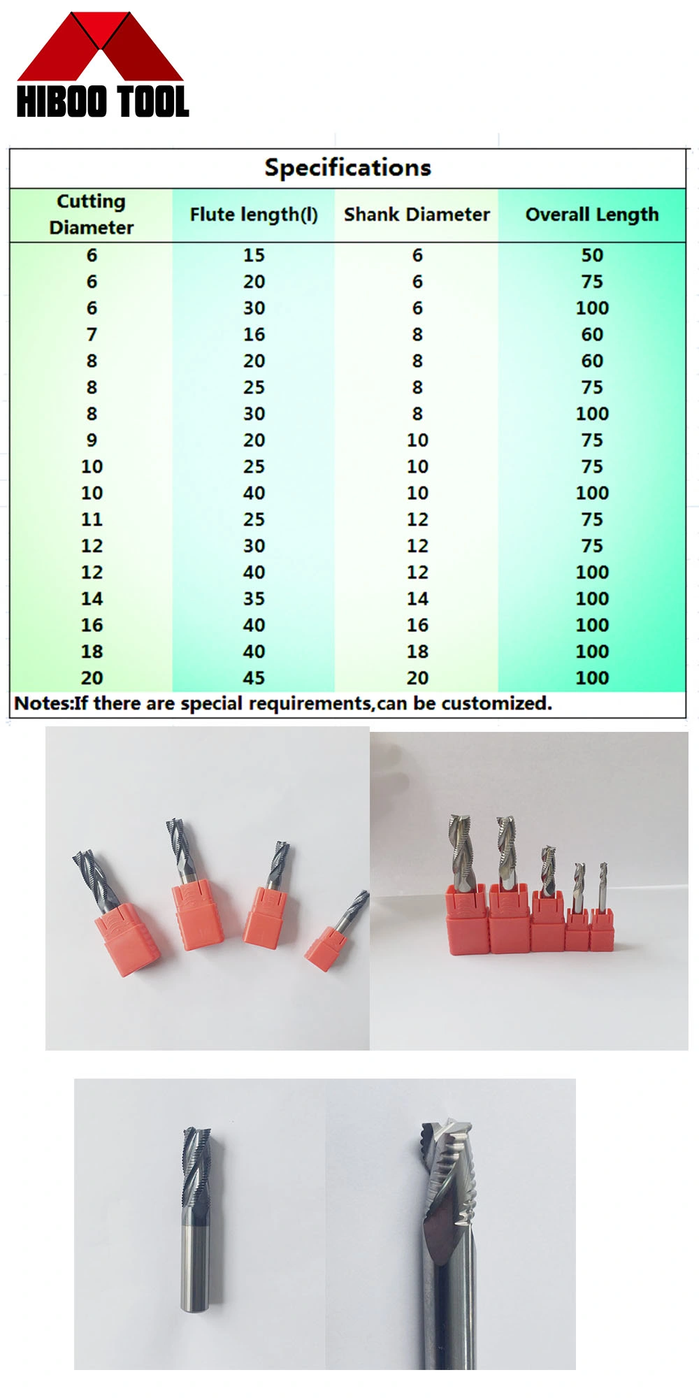 Professional Tialsin Endmill Coated Roughing End Mills