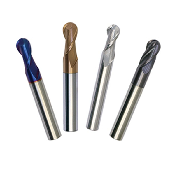 High Performance 2/4 Flute Tungsten Carbide Ball Nose End Mill for Steel 45HRC 55HRC 65HRC