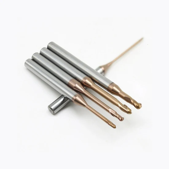 Carbide Long Neck Ball Nose End Mill with Coating for CNC