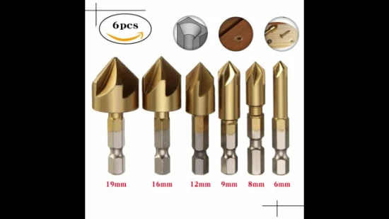 90 Degree 3 Flutes HSS Chamfer Countersink Drill Bit for Chamfering and Deburring (SED-CSD3F)