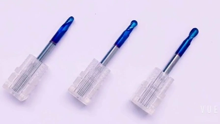 China Fine Quality 2/4 Flutes Blue Coated Nano Ball Nose End Mills