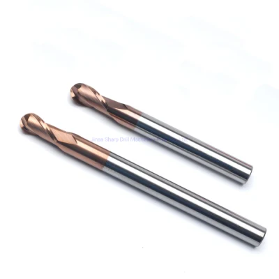 High Finish/Corrosion Resistant Nano-Coated Surface Passivation Large Core Diameter Ball End Mills