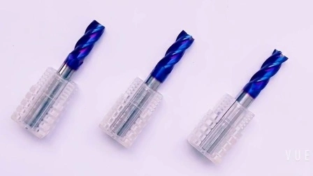 High Hardness Blue Nano Coated End Mills for Metal